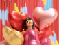Preview: XL Folienballon Figur - Herz Roségold - 75cm x 64,5cm